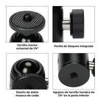 Cabezal de Bola Mini Trípode Extensible - Imagen 7