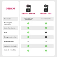 OBSBOT Tiny - Cámara web PTZ 4K con IA - Imagen 10